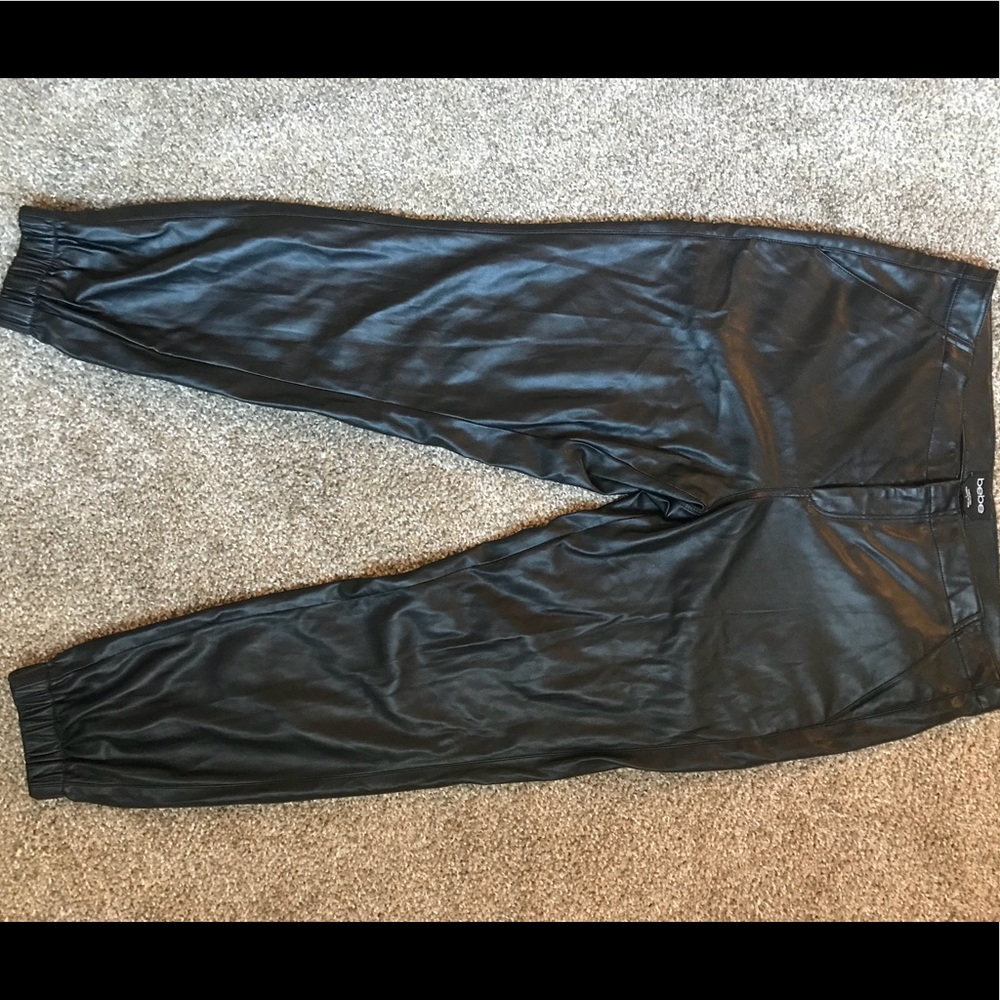 Leather BeBe pants!